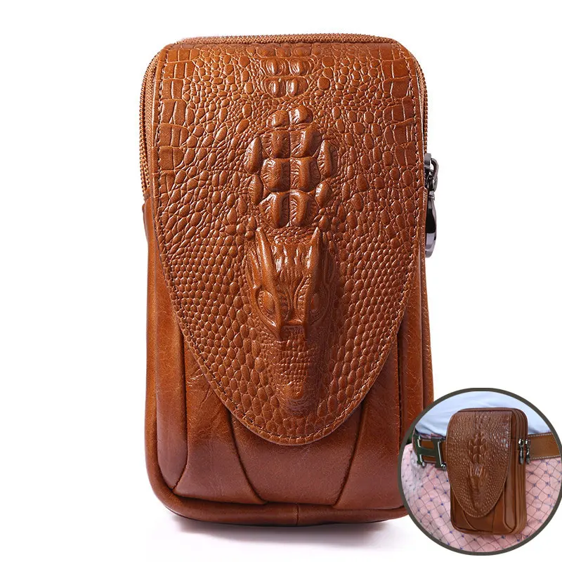 

Fashion Leather Belt Pouch Men Genuine Leather Cowhide Phone Cover Case for Iphone/samsung/Huawei Belt Clip Waist Bag 4.7~6.0''