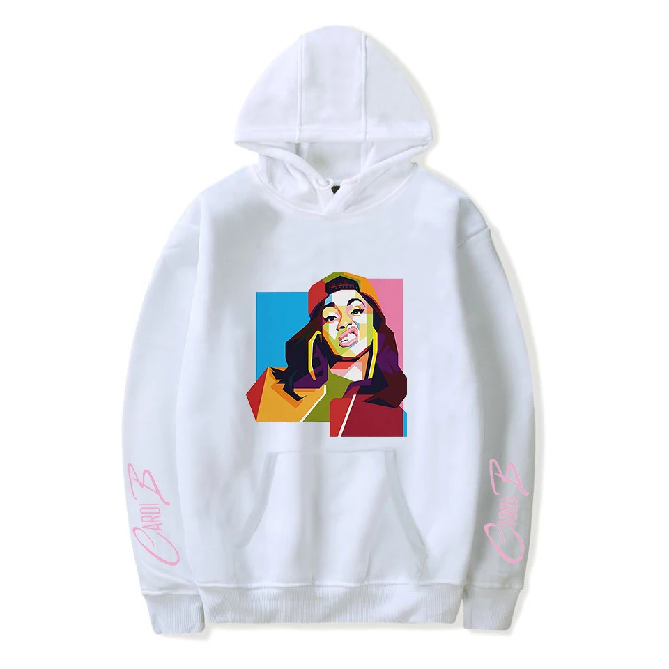 2019 Cardi B Печать Повседневная Удобная крутая kpop популярные толстовки Толстовка