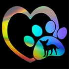 Чихуахуа Любовь Сердце лапа забавная собака наклейки автомобильное окно стеклянные декоративные наклейки