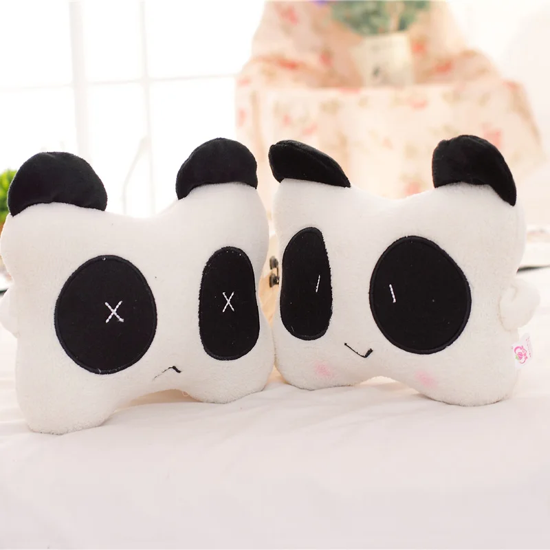 2017 New 2 Pcs Panda Car headrest Neck Soft Pillow Plush Toy Cute Cartoon Comfortable Lovely Animal Pattern Seat Cover | Игрушки и хобби