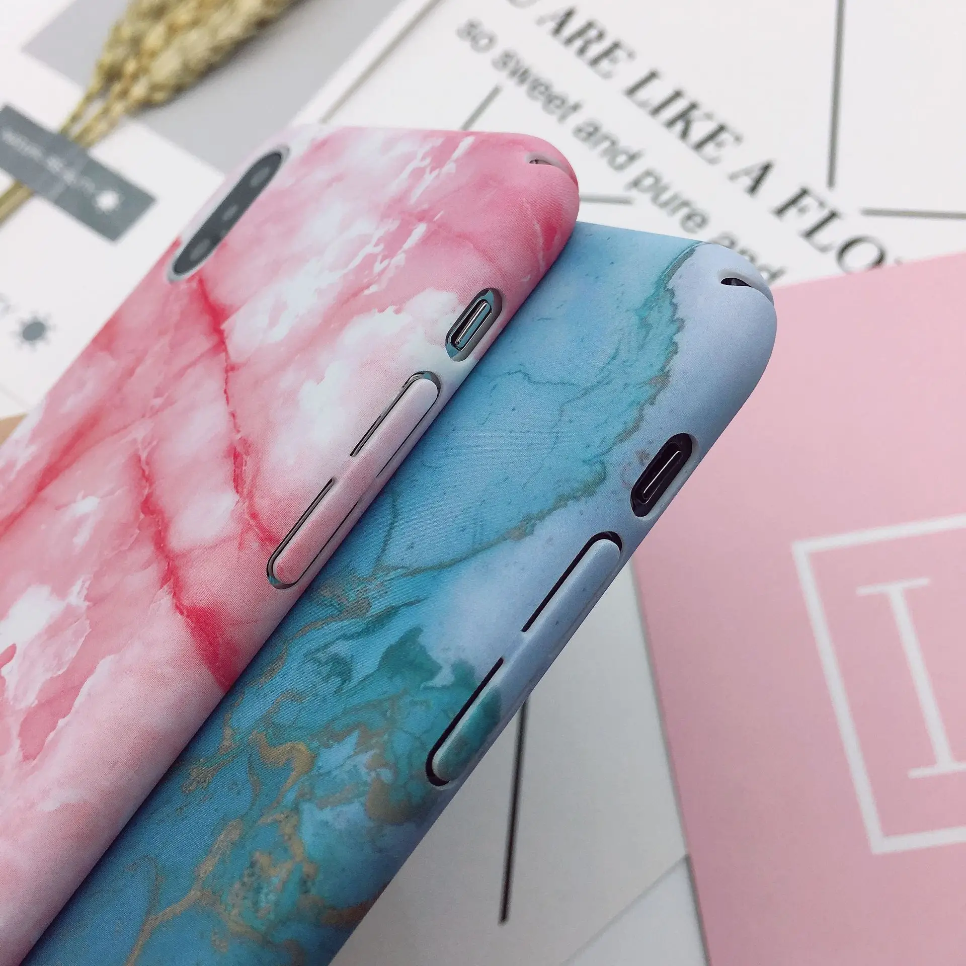 Мрамор телефона чехол для Iphone X принципиально 6s Коке 7 Plus Анти тяжести Футляр Telefoon