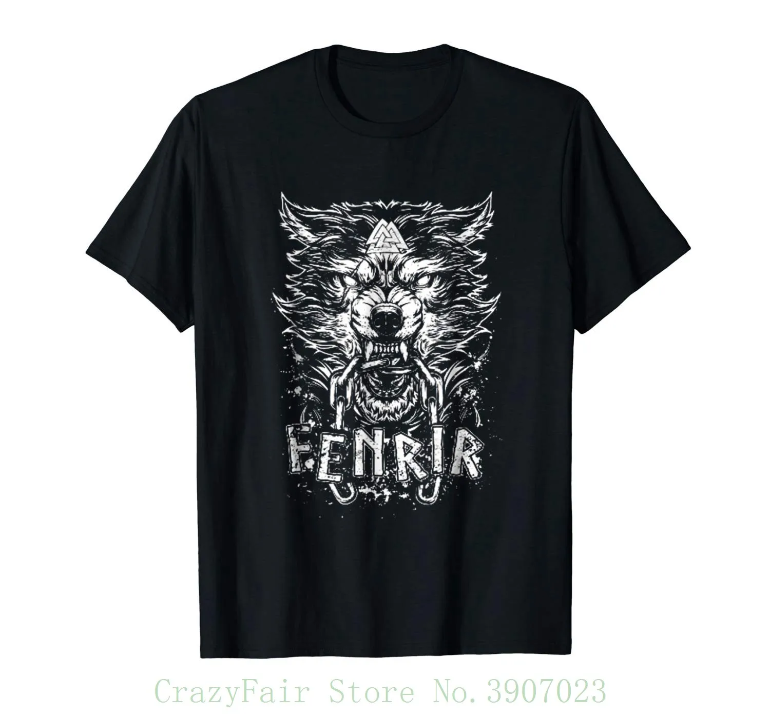 Fenrir волк один Nordic Howl Valhalla Викинг Футболка 100% хлопок Фирменная Новинка