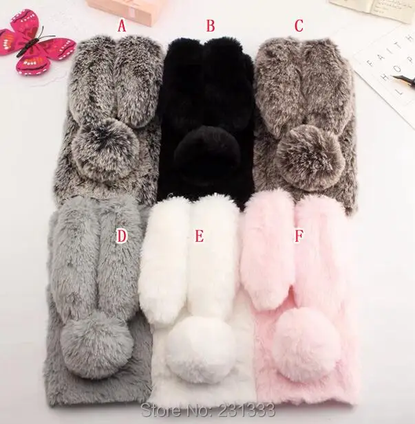 Мягкий чехол из ТПУ для Samsung Galaxy Note 8 NOTE8 с кроличьими ушками бриллиантами и мехом