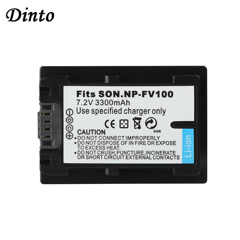 Dinto 1 шт. 3300 мА/ч NP FV100 NPFV100 Перезаряжаемые Батарея для Sony HDR XR550/E HCR XR350/E FH30 FH40 FH50