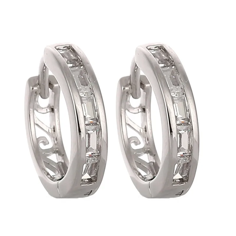 Женские серьги с кристаллами инкрустированные геометрическим узором стразы