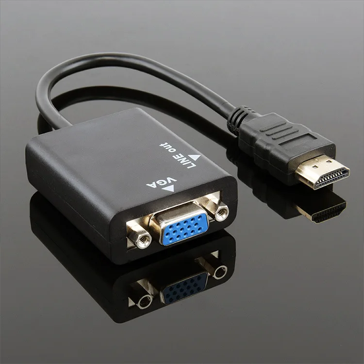 HDMI в VGA адаптер конвертер кабель с аудио Поддержка HD 1080P для ПК ноутбука 0321|Кабели