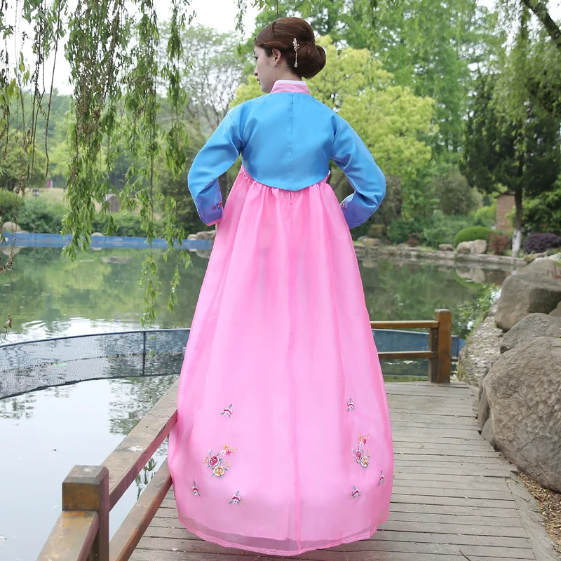 Hanfu костюм корейской традиции Для женщин сцене Для женщин национальная одежда с длинным рукавом женский корейский Древний сценический костюм