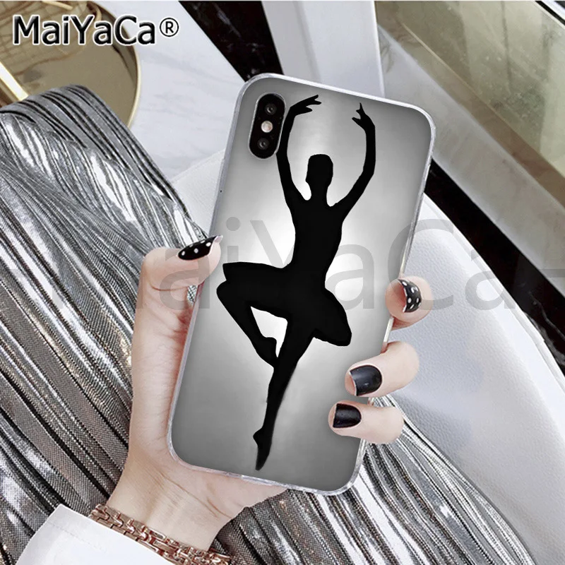 A8 MaiYaCa балерина девушка танцы черный ТПУ чехол для телефона iphone 11 pro 6S 6plus 7plus 8 8Plus X Xs MAX 5S XR - Color: A8