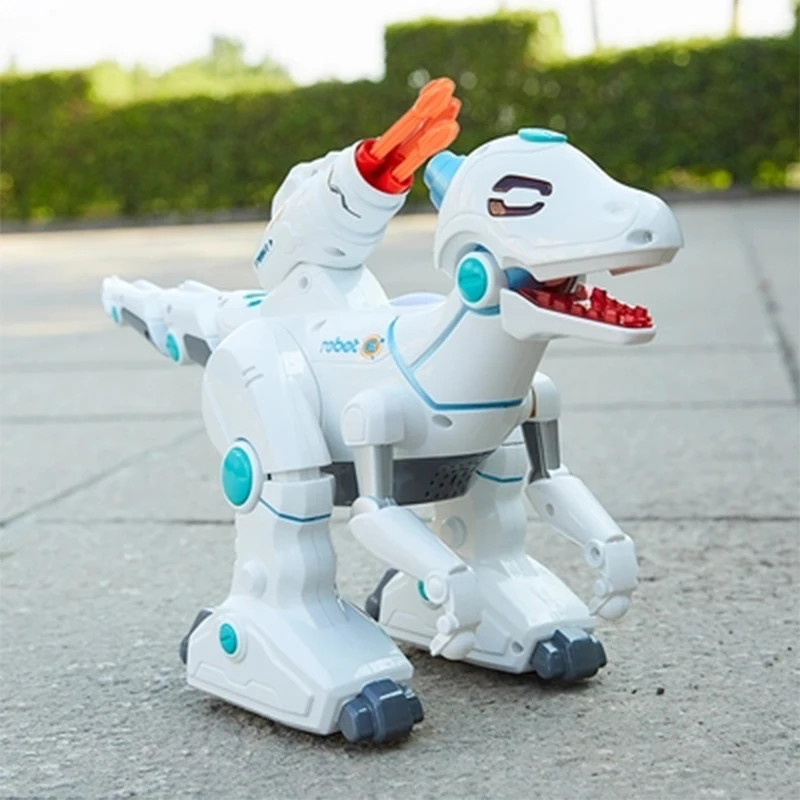

Electric toy walking dinosaur Electronic Music robot With Light Sound Mechanical dinosaurs Interactive Robots Toy RC Robot gift