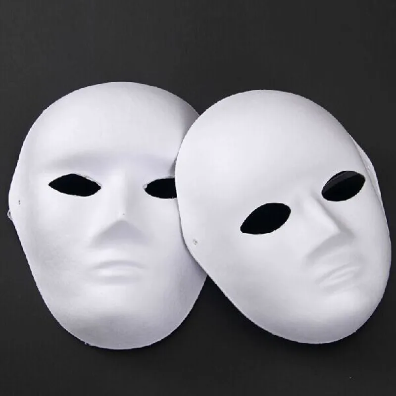 Adults Women Men White Pulp Mask DIY Self Drawing Blank Face Masks Cosplay Props Party Dress Decoration Halloween Christmas|decorative