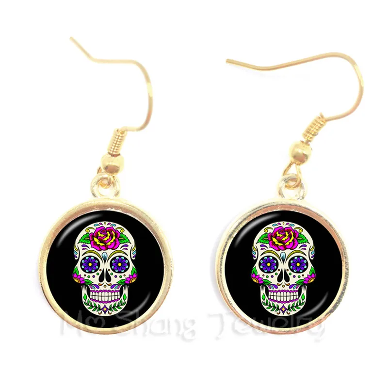 Женские серьги-гвоздики со стеклянным куполом 16 мм