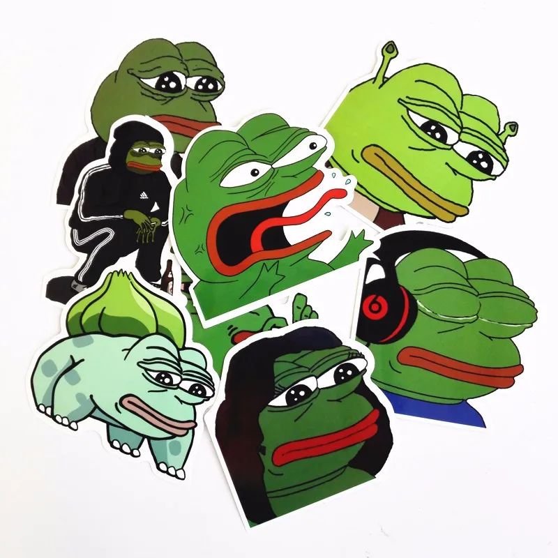 TD ZW, 8 шт., веселая наклейка "Sad Frog" для автомобиля, ноутбука, багажа, скейтборда, мотоцикла, сноуборда, телефона, наклейка, игрушка, Pegatina, наклейка s