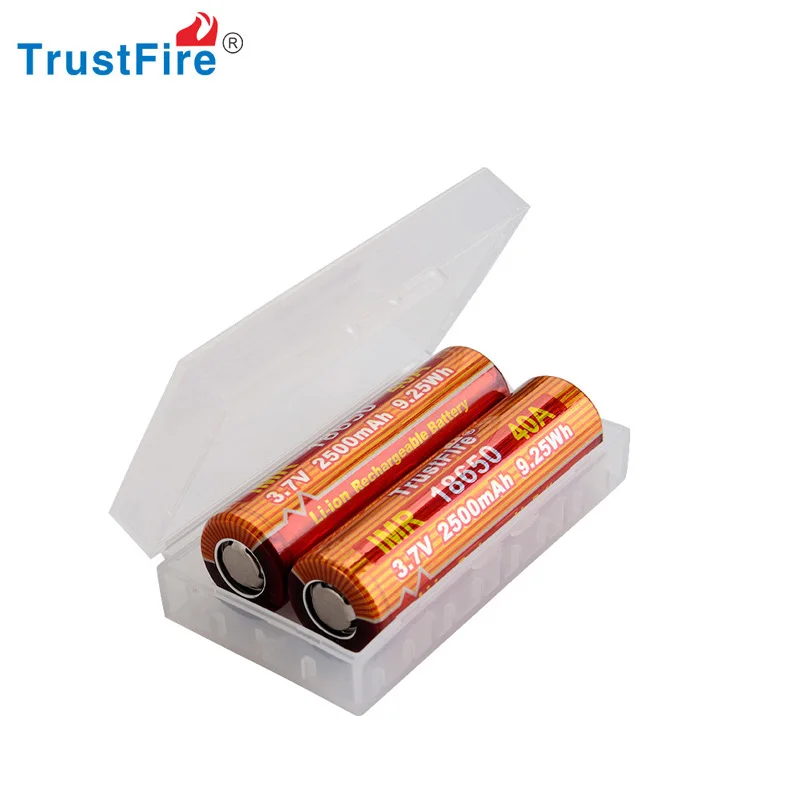 TrustFire IMR 18650 2500 мАч 40A 3 7 V литий ионная аккумуляторная батарея (1 пара)|Портативные