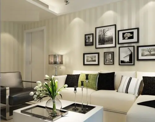 Q QIHANG European Modern Minimalist Country Luxury Stripe Wallpaper Roll (10M*0.53M=5.3m2) | Обустройство дома