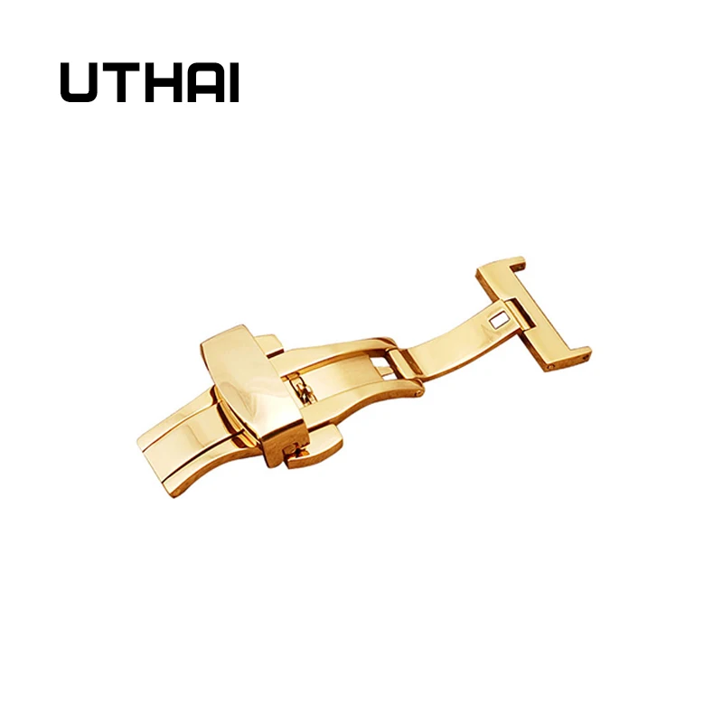UTHAI T01 автоматический двойной щелчок Бабочка Пряжка часы кнопка сложения