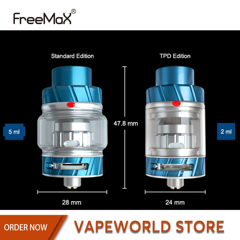 Оригинал Freemax Fireluke 2 бак Металл издание 5 мл/2 мл распылитель Fit TX сетка катушка