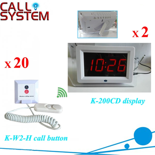 

Wireless service calling system.care pager.old person in welfare center 2 nurse station receiver 20 bell buzzer