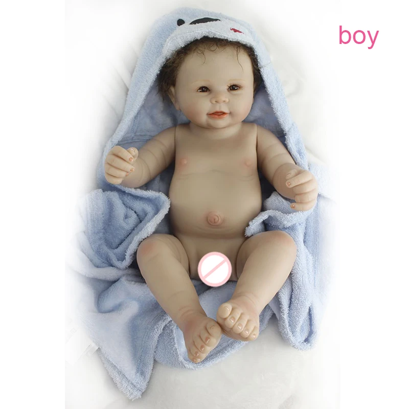 Nicery 20 дюймов 50 см Bebe Кукла-младенец Реалистичная всего тела Мягкий Силиконовый