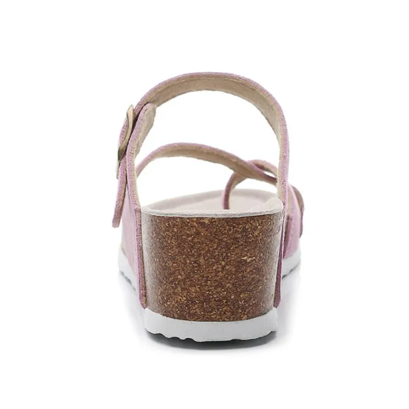 Женские шлепанцы на танкетке comagic повседневные Нескользящие Шлепанцы из нубука