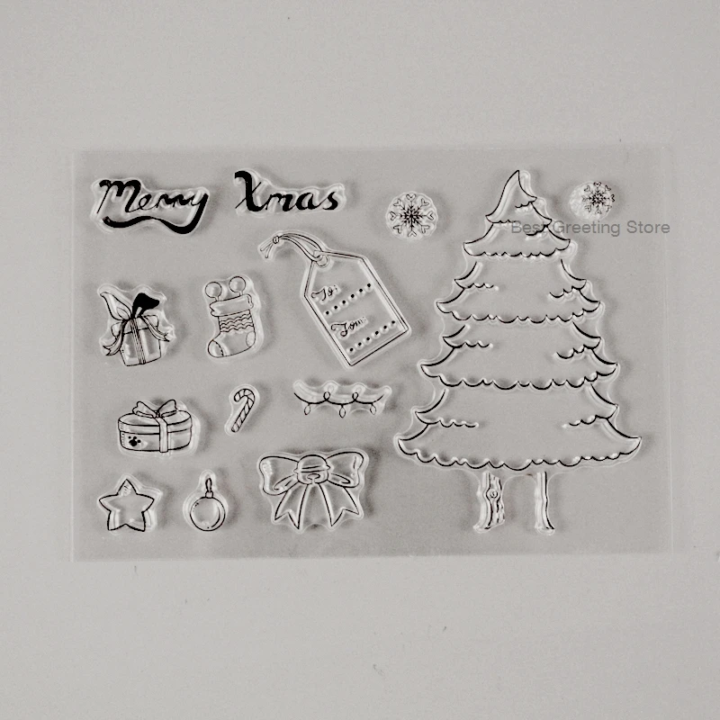 

Christmas stamps fun blank christmas tree decor stamps for scrapbooking,card making
