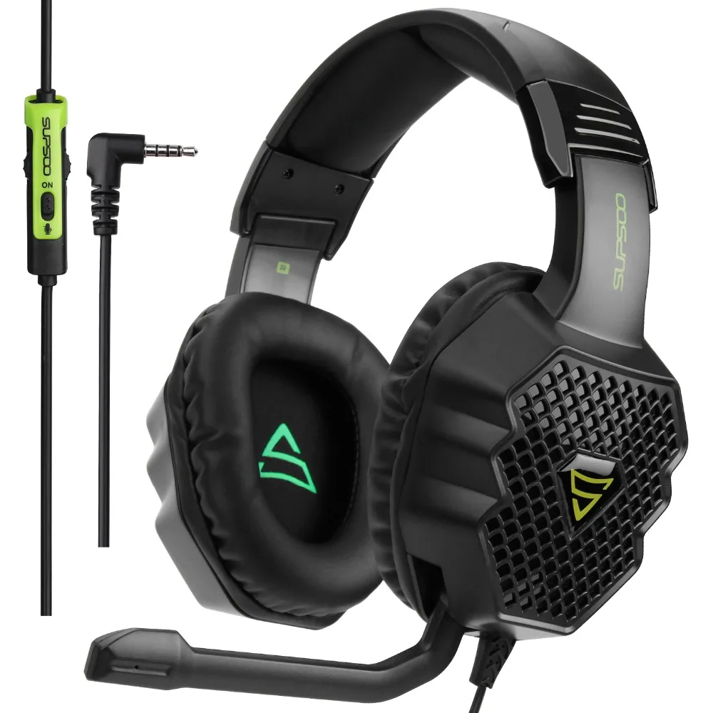 Supsoo G811 игровая гарнитура 3 5 мм проводной Шум отмена объем Управление Gamer наушники
