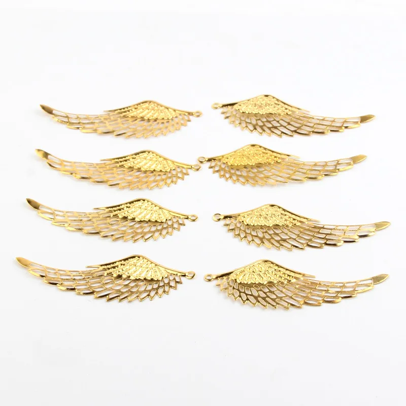 Gold 30Pcs wing Metal Connectors 24x70mm Filigree for Jewelry Making DIY Accessories Charm | Украшения и аксессуары