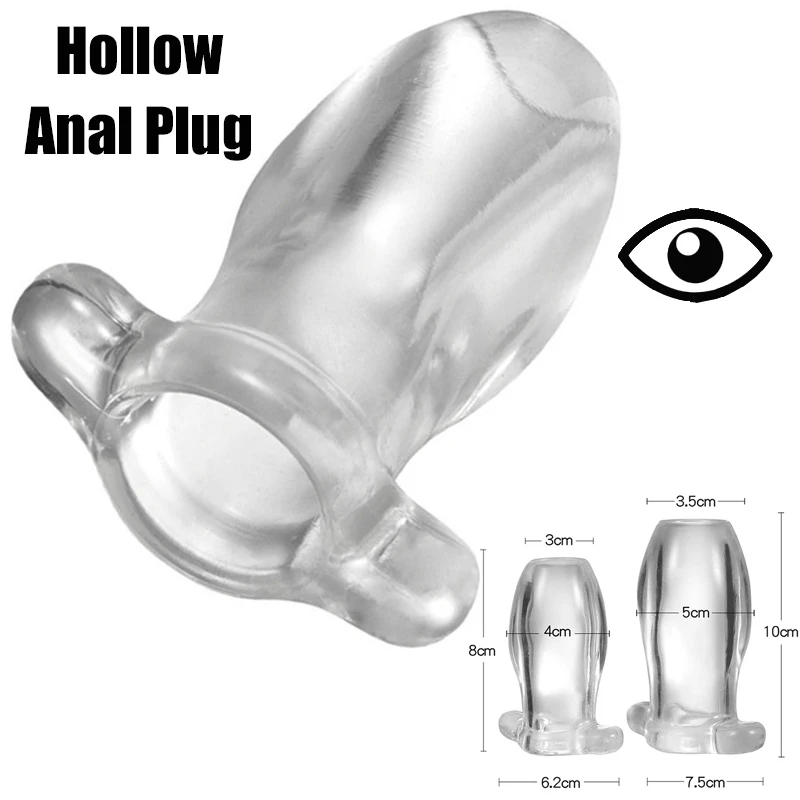 

2 Sizes Hollow Anal Plug Expanding Vibrator Vagina Anus Snoop Dilator Adult Sex Toys For Women Men Prostate Massager Butt Plug
