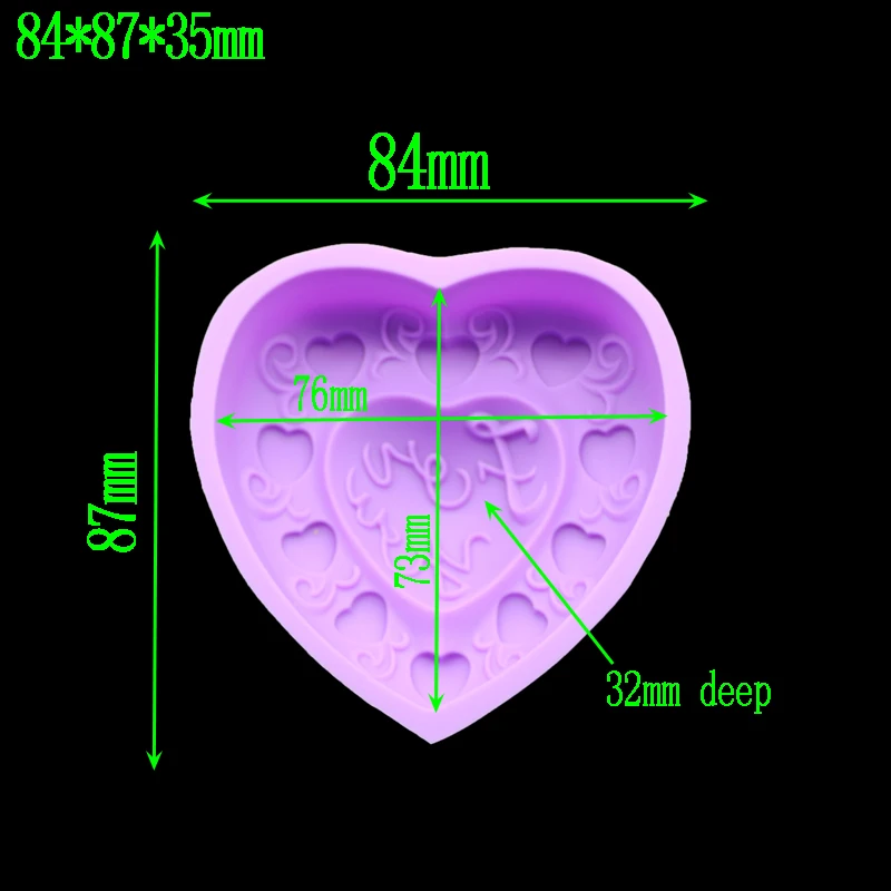Кухонные инструменты для выпечки шоколадных тортов в форме сердца силиконовые