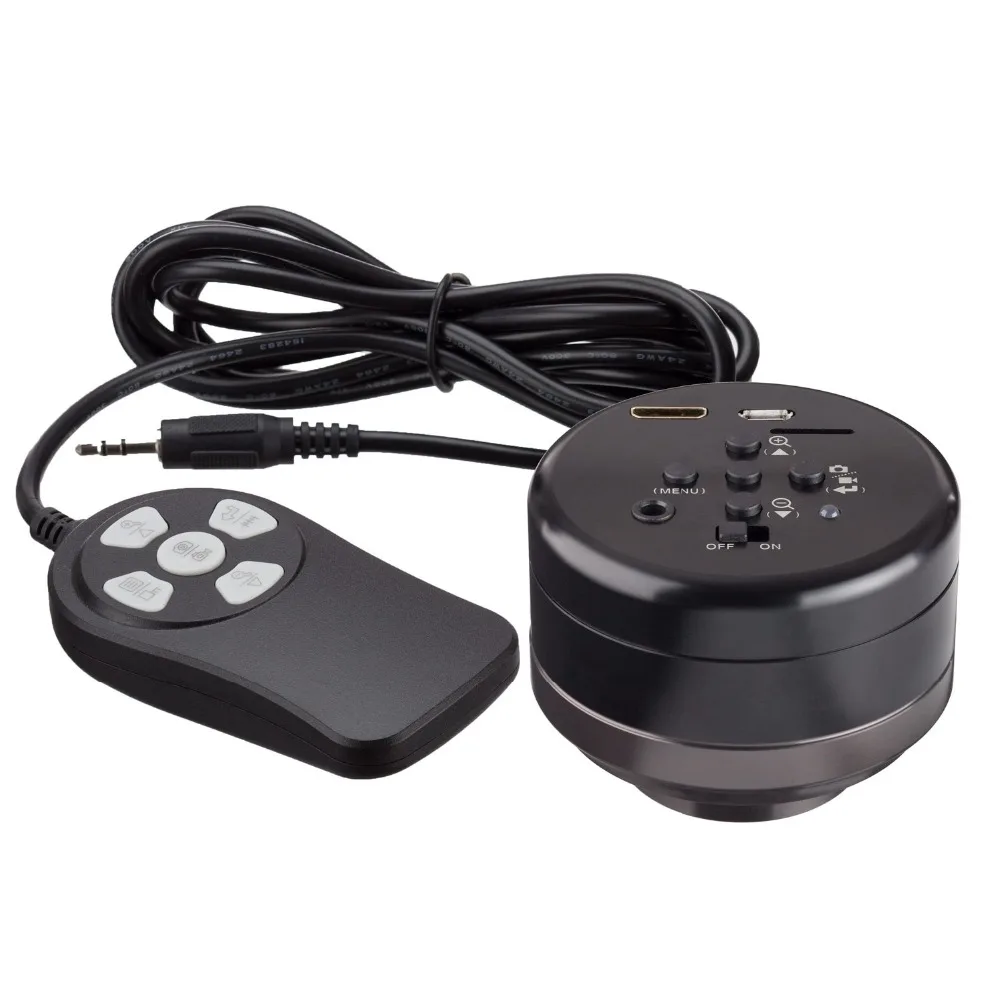 

AmScope Microscope HDMI camera with Standalone Recording + Wired Remote HC210R