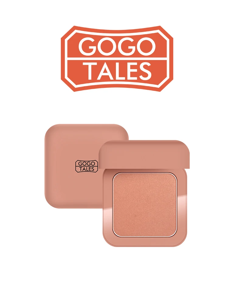 Gogo tales натуральные Румяна Пудра телесного цвета пигмент для макияжа Оранжевый Персик тыквенный цвет водонепроницаемые долговечные компактные румяна BN155