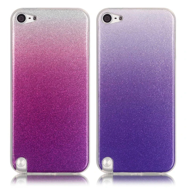 For Coque iPod Touch 5 Case Silicone Glitter Bling Gradient Cover 6 Transparent Phone |