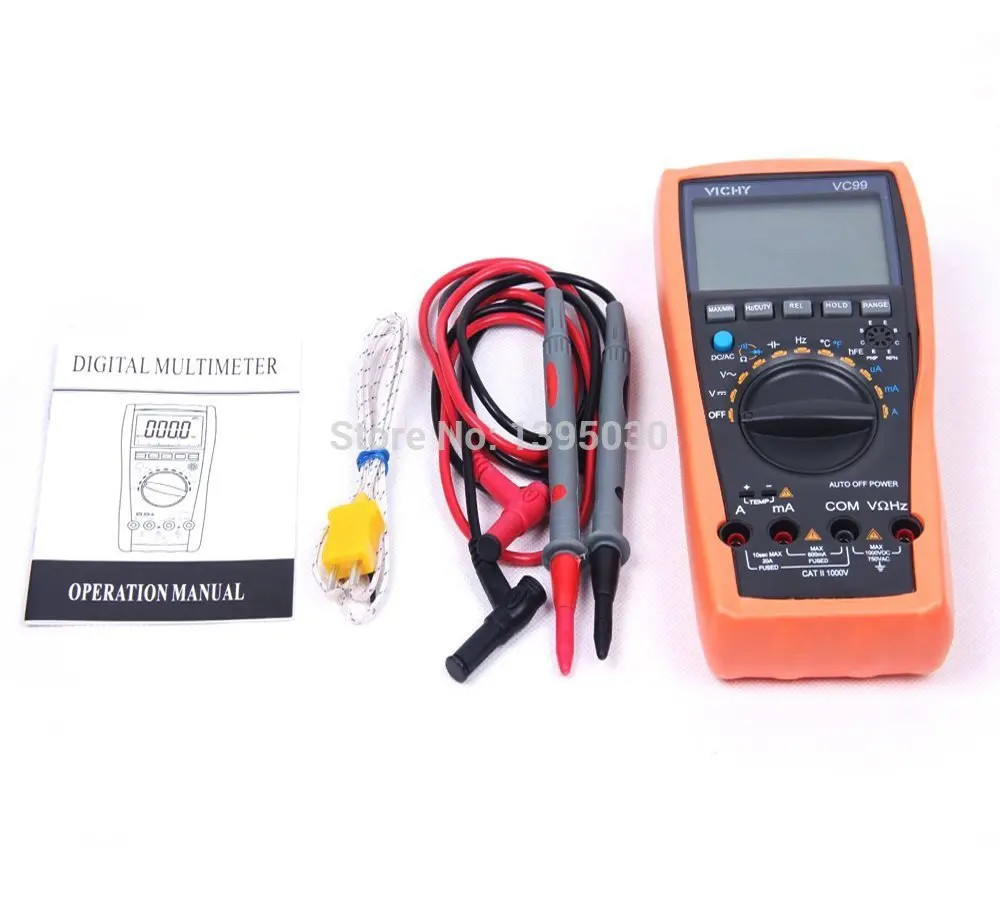 

4PCS/Lot VC97 DMM AC DC Voltmeter Capacitance Resistance Digital Multimeter Auto Range Tester