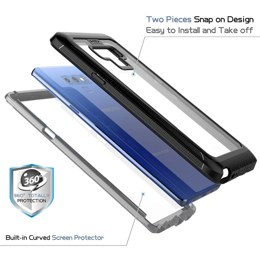 For Samsung Galaxy Note 9 case life water Shock Dirt Snow Proof Protection With Touch ID for Case Cover | Мобильные телефоны и