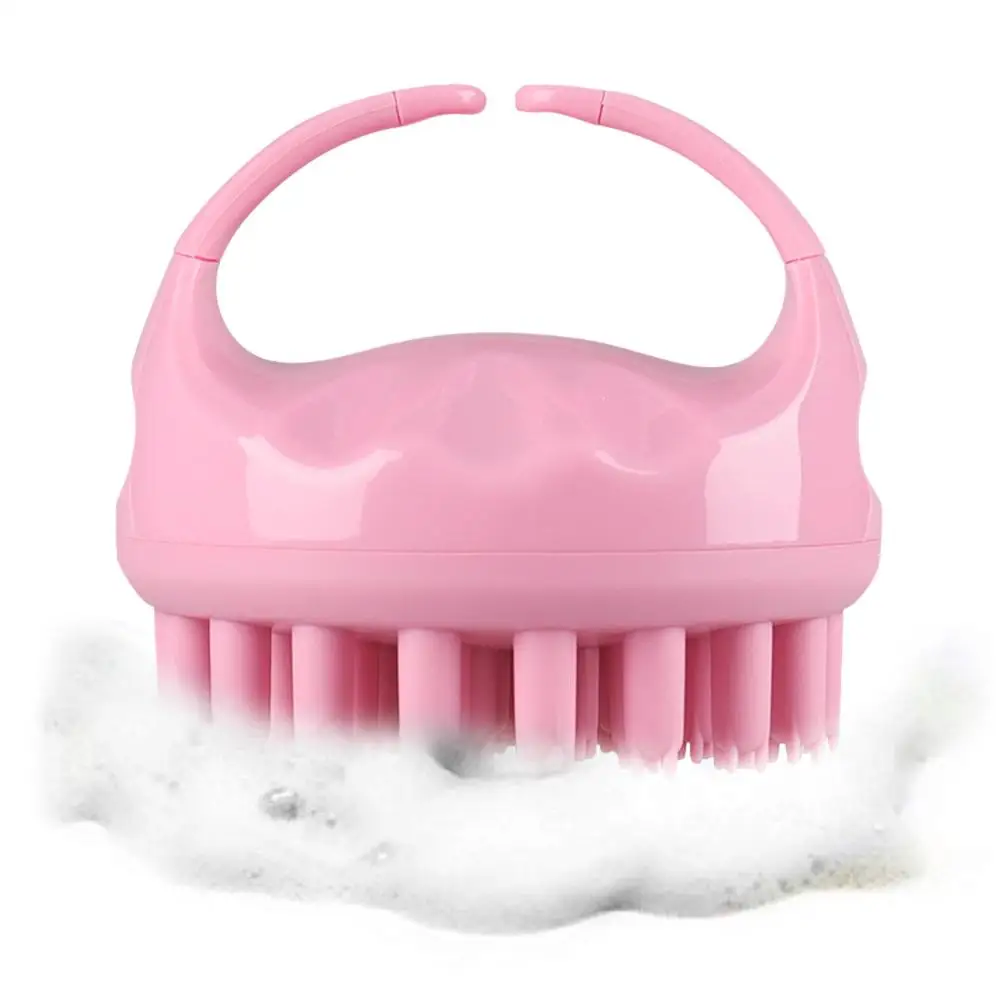 Multi-function Spa Slimming Massage Brush Silicone Head Scalp Massage Washing Comb Shampoo Shower Bath Brush