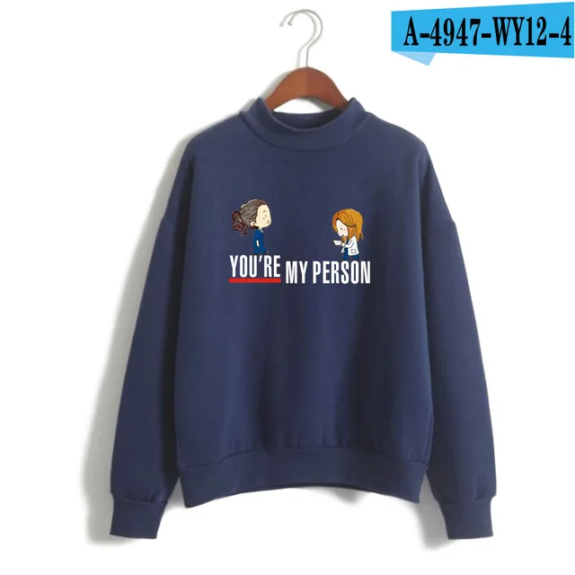 GL navy blue Его прекрасный день, чтобы сохранить свитер с лиственным рисунком Графический Печатный свитер женщин Tumblr Цитата GREYS Anatomy подарок толстовки спортивный костюм - Цвет: GL navy blue