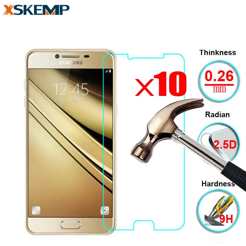 10 шт. Взрывозащищенная защита экрана из закаленного стекла для Samsung Galaxy A3 A5 A7 J7 2017