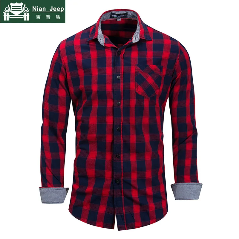 Бренд горячая распродажа 2018 летняя новая Повседневная рубашка мужская с длинным