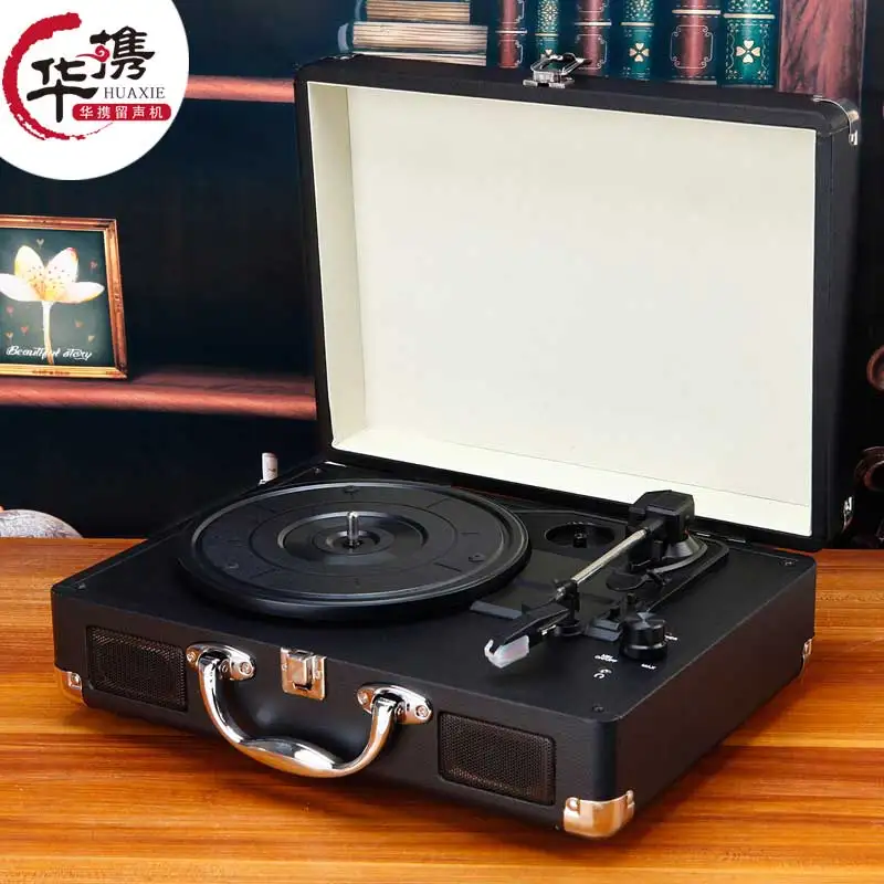 

Portable gramophone portable suitcase LP vinyl machine Antique Vintage LP phonograph record player vinyl