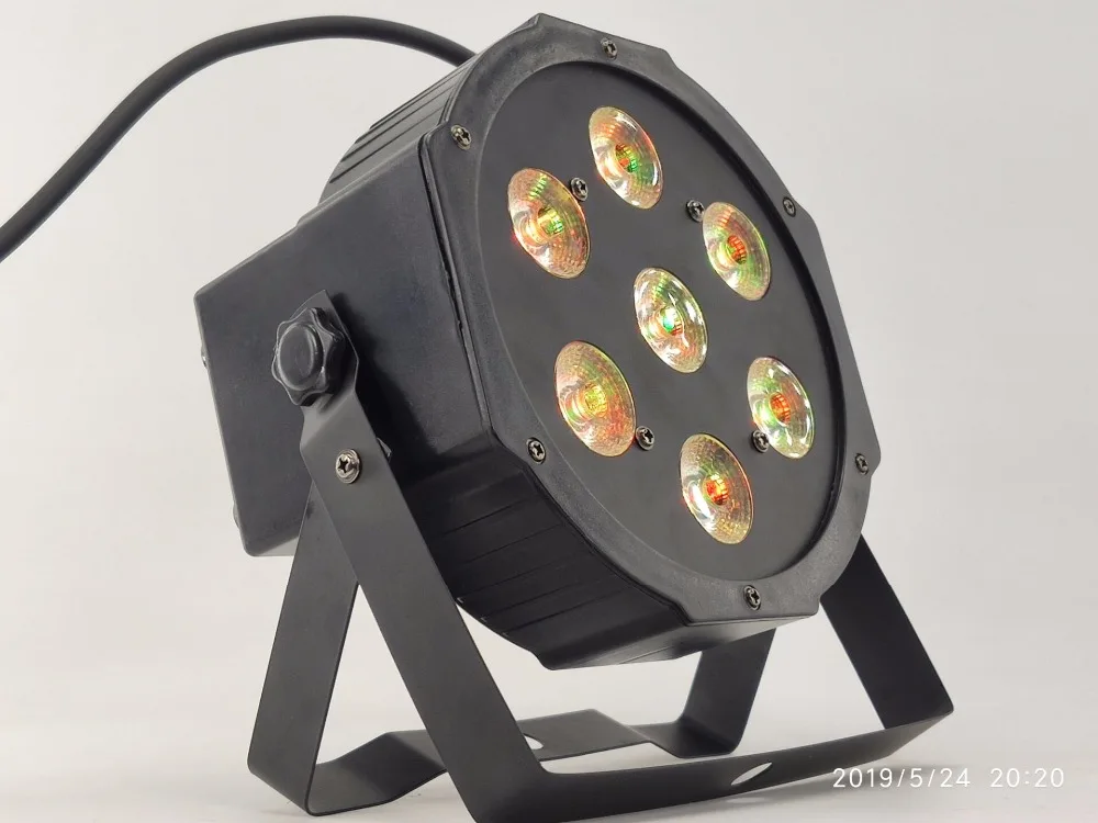 RGBW 7X12 Вт Светодиодный светильник с плоским паром dmx512 контрольный сценический диско-светильник/светодиодный светильник для мытья dj оборудование