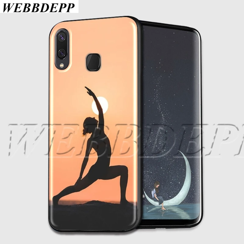 WEBBEDEPP Aum Om Yoga Мягкий ТПУ чехол для Samsung Note 10 Plus A10S A20S A30S A40S A50S A60 A70 M10 M20 M30 | Мобильные
