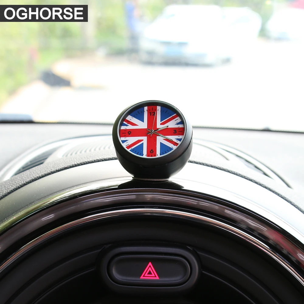 Автомобильные часы MINI Cooper R50 R52 R53 R55 R56 R57 R58 R59 R60 R61 F54 F55 F56 F60 с флагом