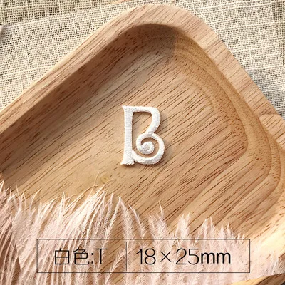 LETTER B Изысканные 26 Английских Букв торт нашивки в виде цветков розы железная аппликация для одежды DIY аксессуары железные нашивки для свадебного платья - Цвет: LETTER B