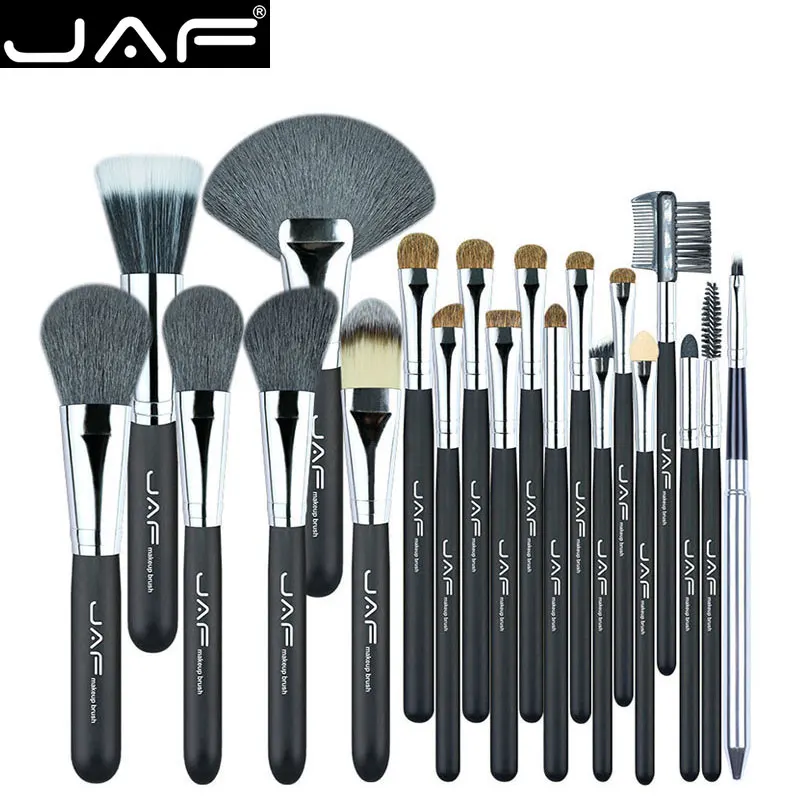JAF Studio 20 шт./компл. кисти для макапа очень мягкие макияжа из натуральной шерсти