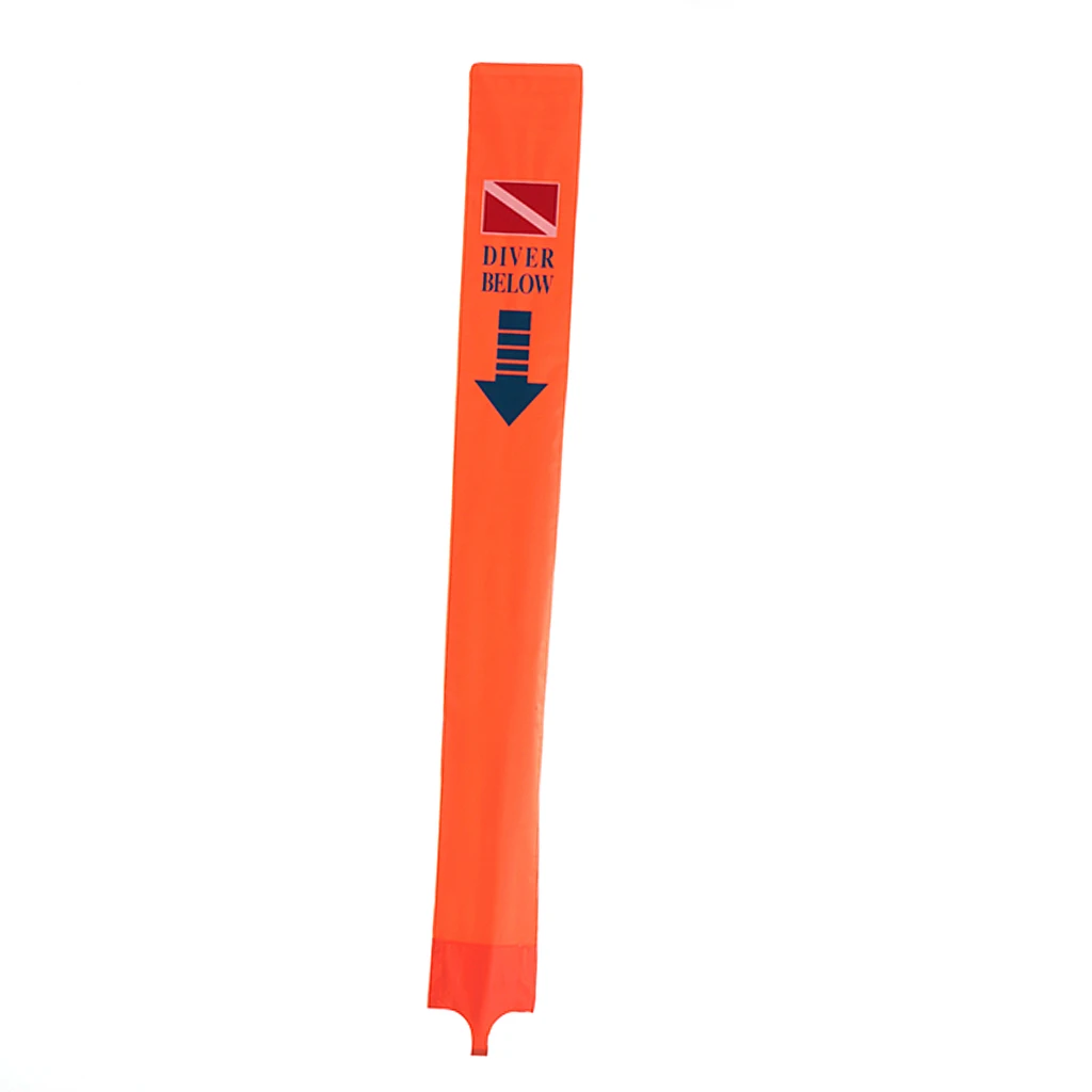

Portable Scuba Dive Diving 55' Surface Marker Buoy SMB Safety Sausage With Yellow Line & Storage Bag Diver Accessories