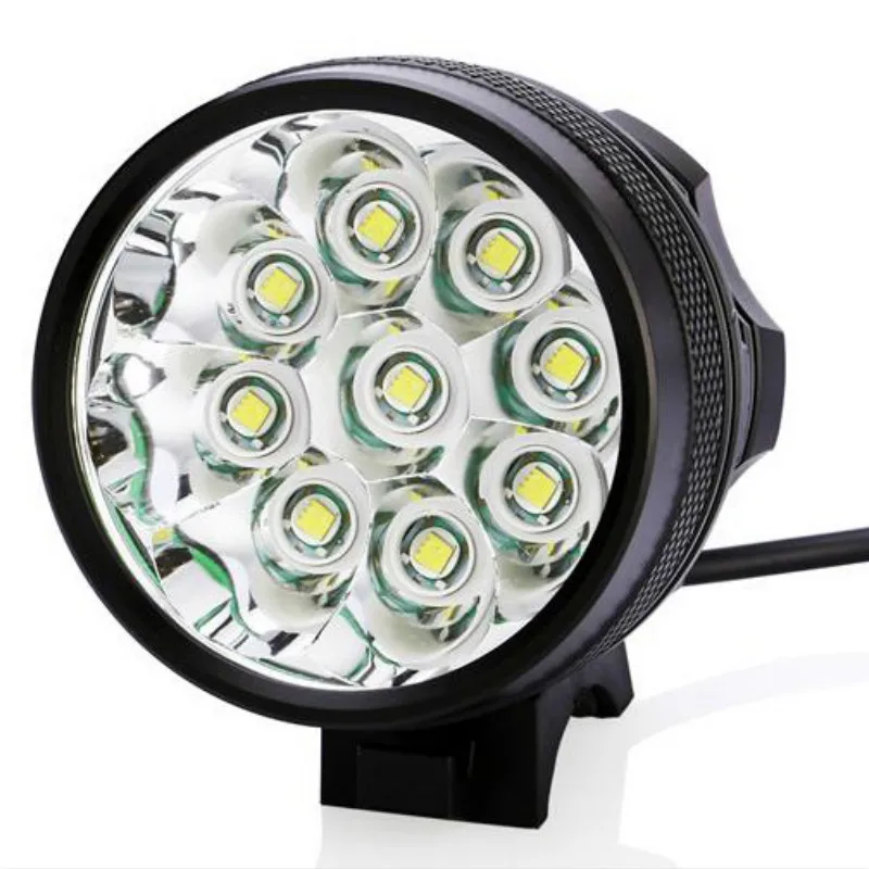

Hot Bicycle Light 9x XM-L T6 LED Bike Headlight 7200 Lumen Mountain Bike Lamp Fishing Light 9600mAh Waterproof Battery&Charger