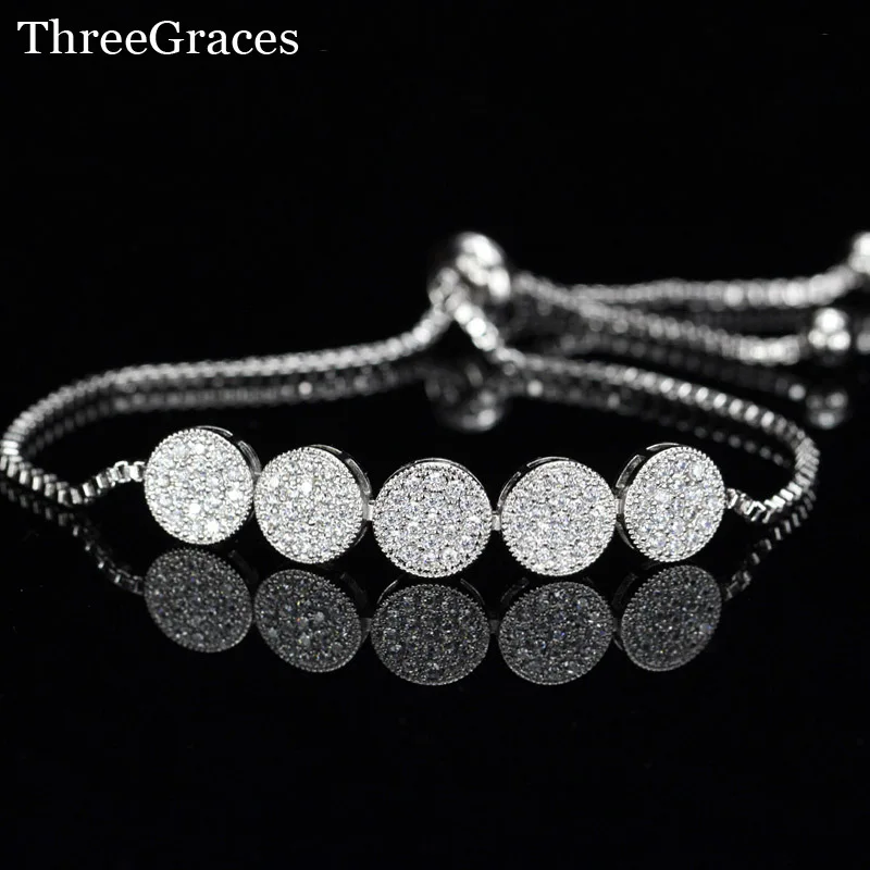 Браслет-цепочка женский из розового золота Круглый с микрофианитами BR086 5 шт. |