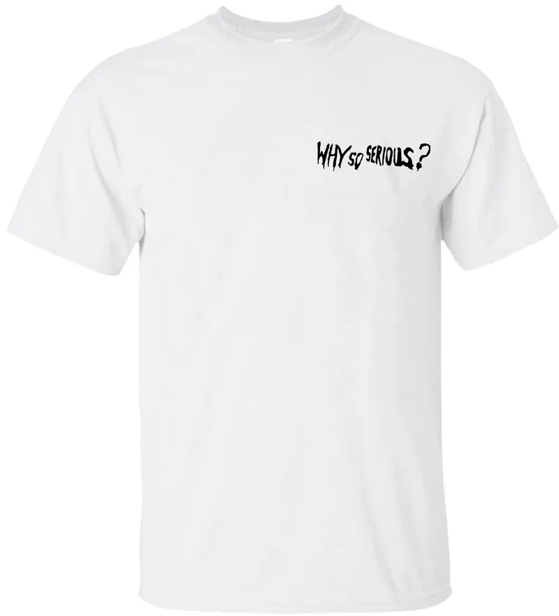 T Shirt Printing Design Why So Serious Fashion Round Neck Slim Casual Men Pure Color | Мужская одежда