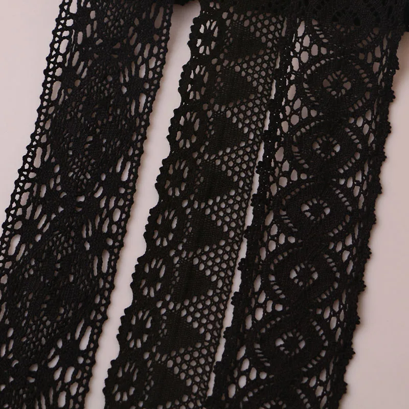 7 см 1 ярд высококачественные черные кружевные хлопковые кружева шитье мебель для
