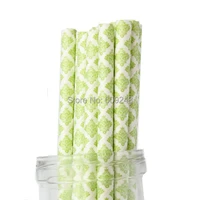 100pcs pick your colors lime green damask paper strawscocktail stylish biodegradable party mason jar strawscake pop sticks
