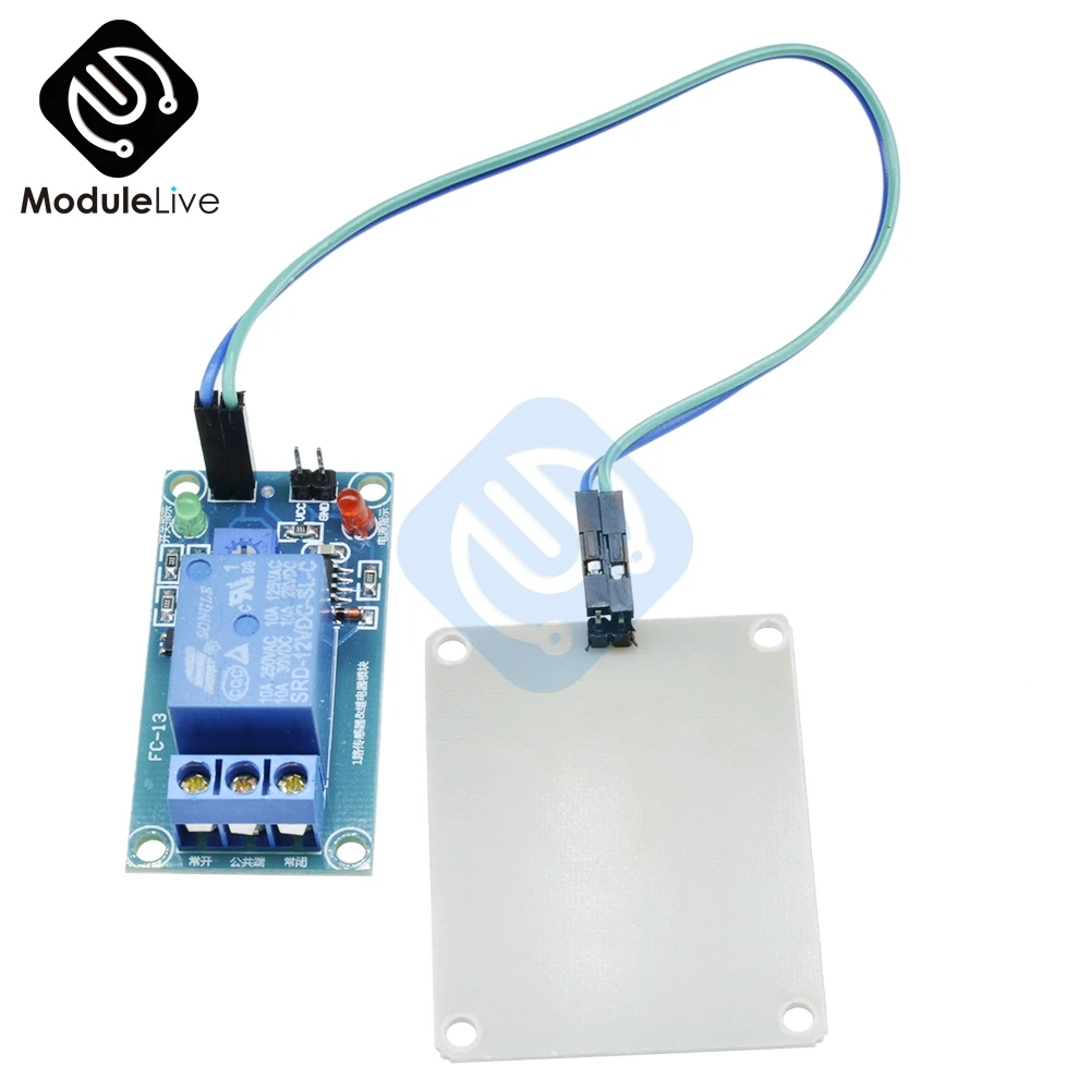 Модуль контроллера капли дождя 12 В модуль релейного датчика для Arduino Фолиевая